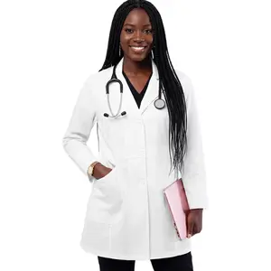 HEEDFIT Women’s 32” White Lab Coat – Modern Fit Poly-Cotton Medical Coat, Multi-Pocket Doctor & Nurse Workwear, Professional Clinic & Hospital Uniform