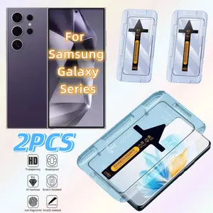 2-Pack HD Tempered Glass Protective Screen Protector for Samsung Galaxy S25 Ultra/s24 Plus/s23/s22/s21/n9 Series, Anti-Scratch, 9h Hardness, Easy Install