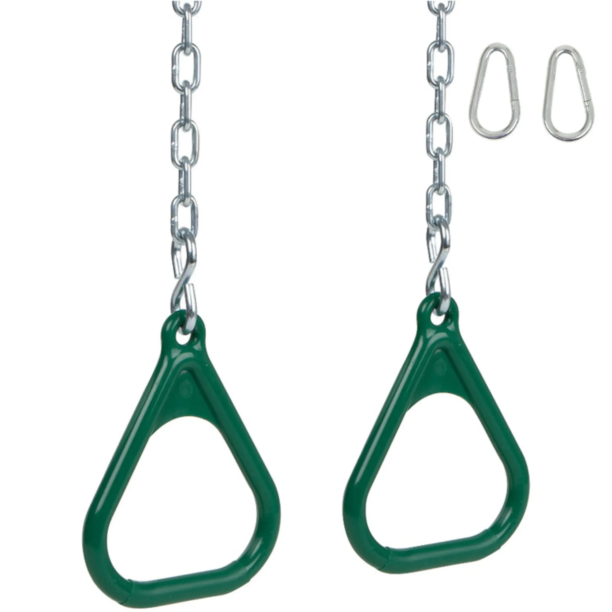 Swing Set Stuff Inc. Playground Trapeze Rings With Chains (Pair) Green Swing Set Stuff Inc. Playground Trapeze Rings With Chains (Pair) Green
