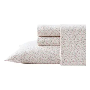 Laura Ashley Evie Soft Pink Twin Flannel SheetSet
