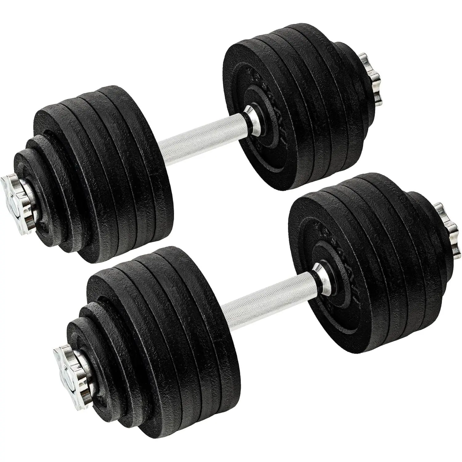 Dumbbell Adjustable - 105lbs Rubber Coated Cast Iron Hex Dumbbells Home ...