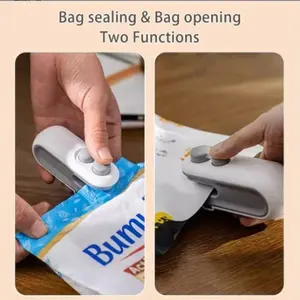 Mini snack bag sealing machine,2 in 1 Multifunction heat USB rechargeable snack bag selaer,plastic Electric bag sealers, keep food fresh. Portable Sealer Picnics