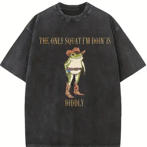 The Funny Cowboy Frog Comfort Color Shirt, Gift For Men Women, Crew Neck, Menswear Top, Womenswear Top Underwear Streetwear