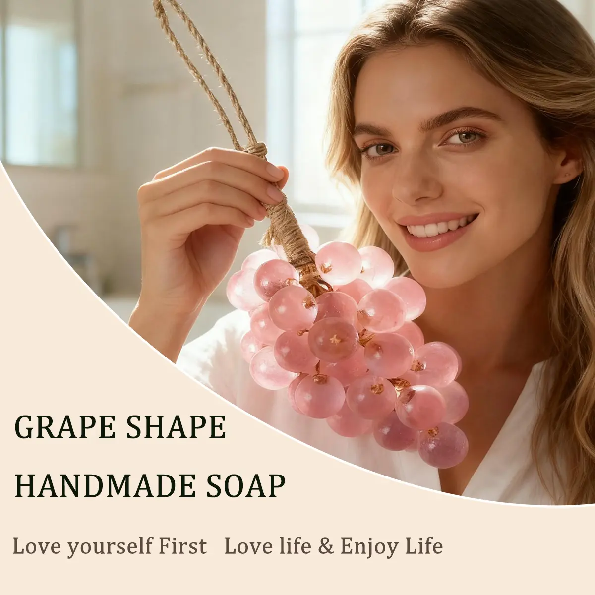 Grape Soap - Body & Skin Care Cleaner for Oil & Dry Skin Types, Moisturizing, Washing Hand - Gift Box Packaging - Perfect for All Occasions - Thanksgiving, Christmas, Mother's Day, Halloween Gifts