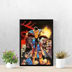 Invincible Dark Battle Poster, Superhero Comic Wall Art Print, Poster Room Decor, Gift For Fans