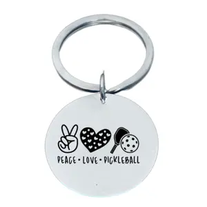 Pickleball Keychain - Peace Love Pickleball