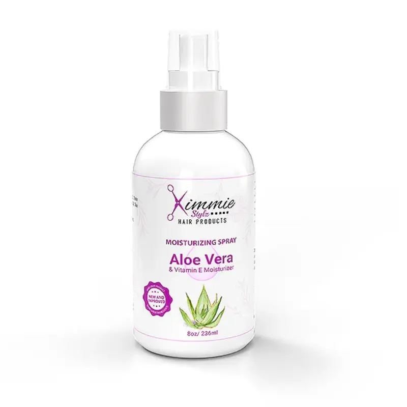 Kimmie Stylz Aloe Vera & Vitamin E Moisturizer Spray (8oz), Stops Dry and Itchy Scalp, Promotes Healthier Scalp for Faster Hair Growth