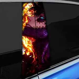 Set of 2 Waterproof Anime Vinyl Decals for Car B-Pillars – Stylish Stickers & Scratch Covers for Cars and Trucks!