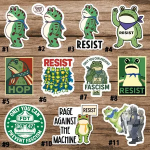 Portland Frog Protester Sticker, Frog Portland meme sticker, Anti ICE Sticker, Resistance, Anti ICE Sticker