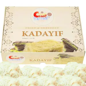 Sarah's Candy Factory Premium 500gr Dried & Shredded Kadayif (Kataifi) Fillo Dough, Kurutulmus Kadayif Pastry Dough, Phyllo Dough for Dubai Chocolate, (1.1lb)