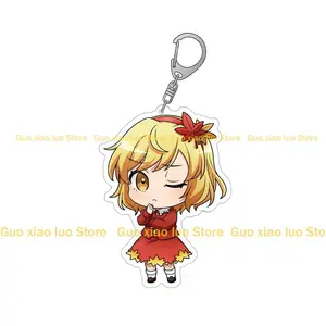 Anime Store Touhou Project Marisa Kirisame Reimu Hakurei Acrylic HD Characters Keychain Pendant Ornamen Fans Gifts About 6cm