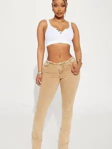 Highly Motivated Stretch Bootcut Jeans - Tan