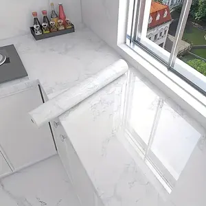 Roll [23.62 * 393.70 in ] waterproof self-adhesive marbled kitchen wallpaper-renter friendly, removable, easy to install, minimalistic design, easy to decorate adhesive wallpaper