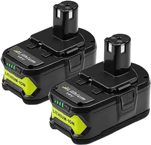 Replacement for Ryobi 18V Battery P102 P103 P104 P105 P107 P108 P109 P122 Cordless Power Tools Compatible with 18 Volt Charger Lithium High Capacity