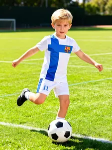 Children's football jersey and shorts set - Lightweight and breathable sportswear with team number 11 and name RASHFORD, machine washable, suitable as a sports uniform set for boys, loose fit, ideal for football practice and outdoor activities