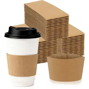 300 Pack  Paper Coffee Cup Sleeves Disposable, Cardboard Cup Sleeves for Hot Drinks & Cold Drinks, Fit 10-20 oz Cups