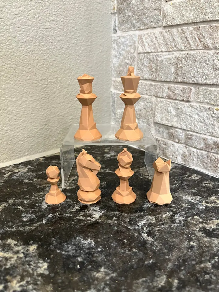 Low-Poly Chess Set