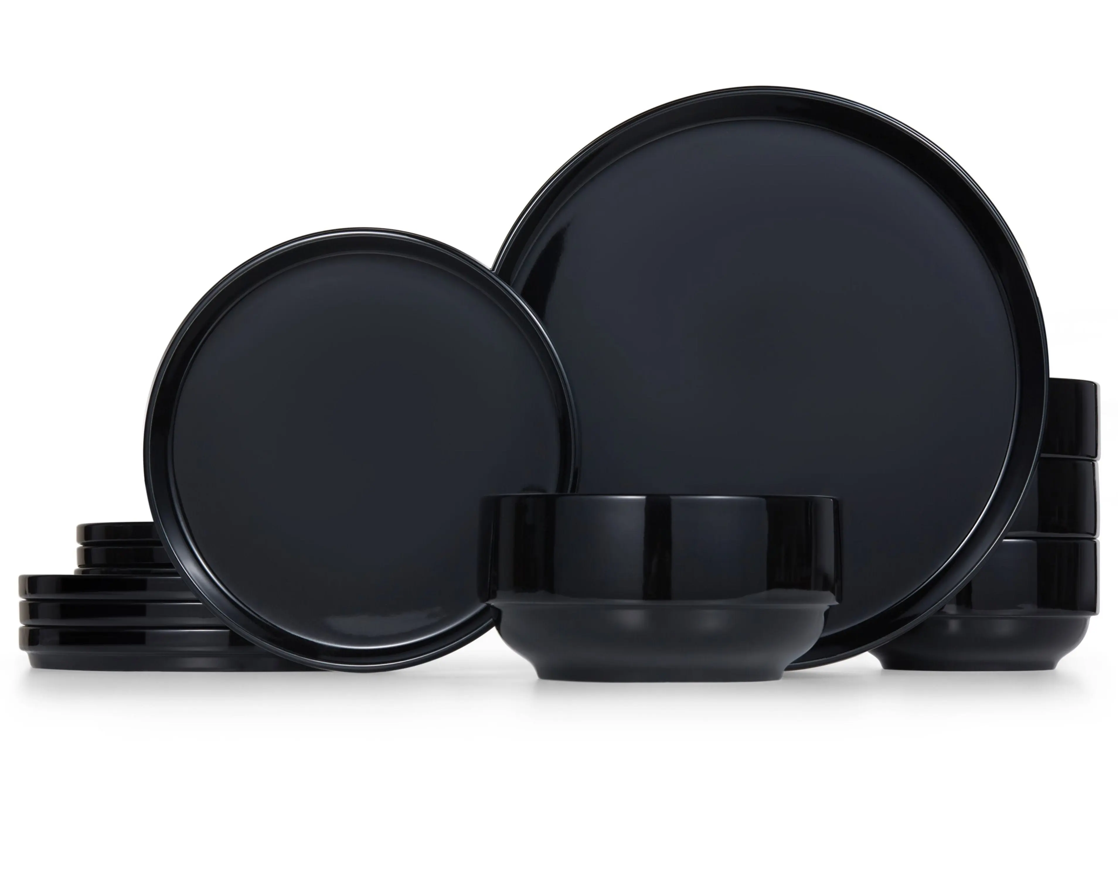 Dinnerware Set, 12 Piece Service for 4, Ceramic, Cambridge Classics Tableware Sets Dining Set