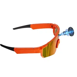 AI Smart Glasses for Sport, 8MP Camera Anti-Shake Dual Stabilization (Physical + EIS ), Hands-free 1200P Video Recording, Bluetooth Call ,Music Control ,AI Translation, 260Mah Battery, IP64 Waterproof, Smart Sunglasses