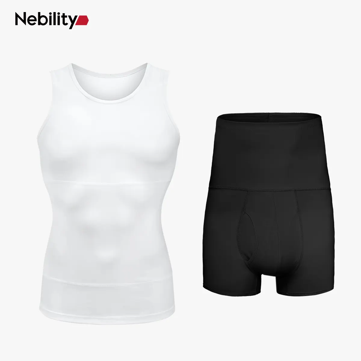 White Tank + Black Boxer Briefs