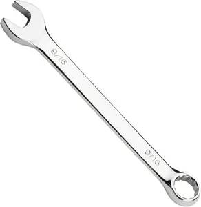 9/16 Inch Combination Wrench Set, Professional Open and Box End Spanners with Mirror Finish, Made with Forged and Heat-Treated Cr-V Steel, 12-Point Design