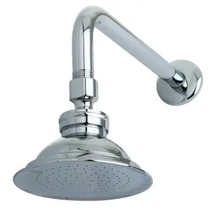 212 MAIN 12 in. Victorian-Look Chrome Finish Showerhead with Shower Arm Combo - Bathroom Fixture Accessory for Shower Head Replacement