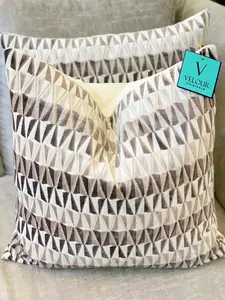 Tan Velvet Triangle Pillows