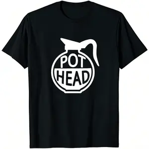 Funny Coffee Head Caffeine Addicted Pot Head Gifts T-Shirt for Coffee Lovers and Pot Enthusiasts Unique Humor Graphic Tees Trendy Casual Wear