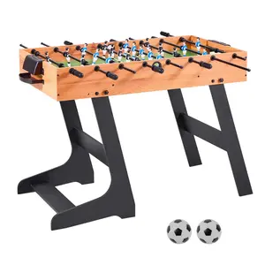 fathersdaygift VEVOR Folding Foosball Table, 42 inch Standard Size Table, Indoor Full Size Foosball Tables for Home, Family, and Game Room, Durable Soccer Set, Includes 2 Balls