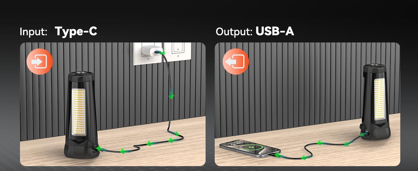 DEEPN 15000 mAh Rechargeable Camping Light with Stand, Cordless Work Light with 3 LED Lamp Heads, 5500 Lumens Dimmable Camping Essentials Gear Emergency Flashlight with 86" Detachable Tripod