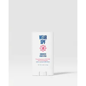 WearSPF 50 Sunscreen Sport Stick – Sweat & Water-Resistant Face Stick SPF 50 for Athletes, 0.5 Oz Body Care Compact