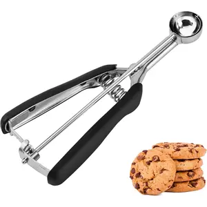 Cookie Scoop, Extra Small,1 Tsp Cookie Doug Scoop, Melon Baller Scoops, Ice Cream Scoop, Comfortable Grip, Non-Slip, For Making Cookie Melon Ball Ice Cream Meatball