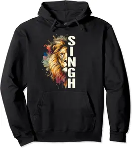 Lion Punjabi Pride Religious Sikh Faith Indian Singh Is King Pullover Hoodie - Elaynavi Shop 24B0D1MJ18HG