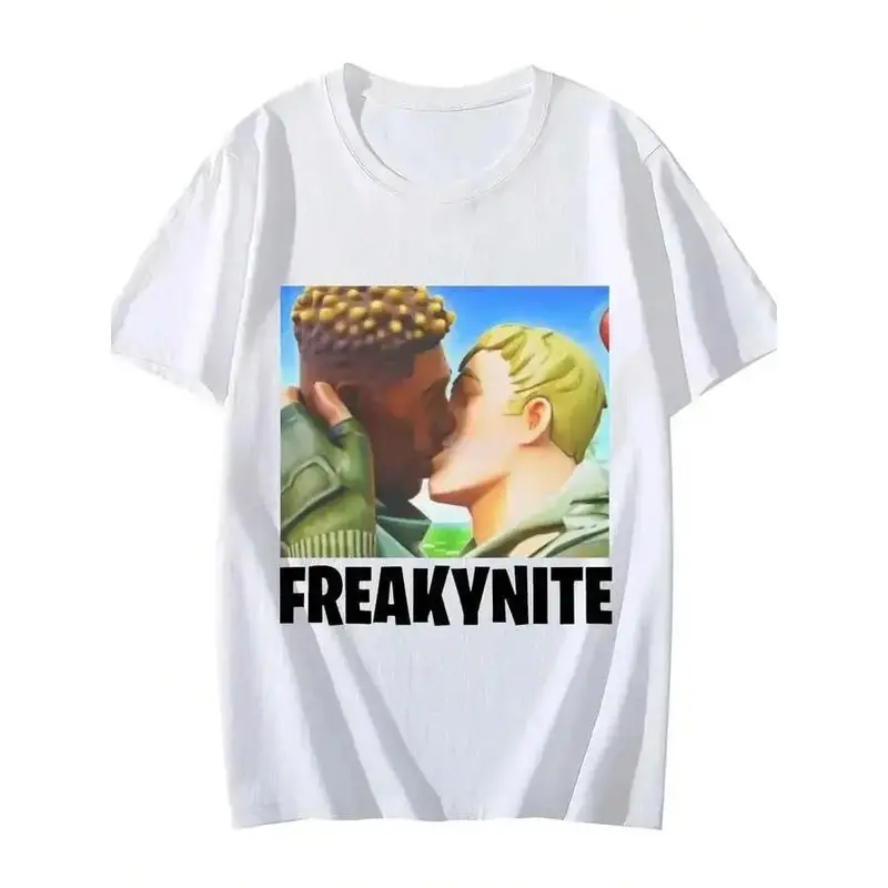 Fun Meme Graphic T Shirts Freakynite Parody Brainrot Joke T-Shirts Fashion Casual Loose Short Sleeve T-Shirt Streetwear Women-Pexlora