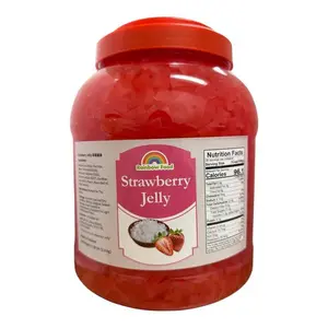 Strawberry Jelly -  Perfect for Bubble Tea & Desserts - 8.38 lbs per Bottle