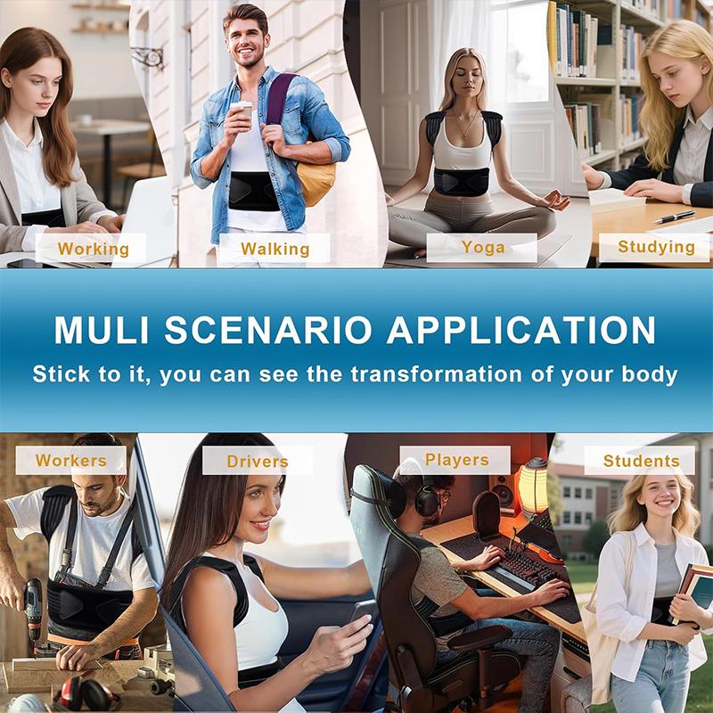 Back Brace Posture Corrector – Breathable Full Back Support, Shoulder Alignment, Spine Relief, Unisex Adjustable Support Vest Back Brace Posture Corrector – Breathable Full Back Support, Shoulder Alignment, Spine Relief, Unisex Adjustable Support Vest