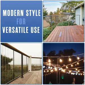 Houseables 1/8 Stainless Steel Cable, Stainless Cable 1/8, Wire Rope, Aircraft Wire, Steel Rope, Deck Railing System, Metal Fence Kit, Decking Handrail, 7x7 Braided, 1400 Lbs Breaking Strength, 1000FT