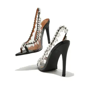 Under The Stars Embellished Slingback Pumps - Black