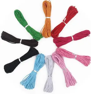 1.5mm Nylon Elastic String for Bracelet Satin Nylon Decorative Cord Nylon Hand Knitting Cord String Beading Thread Bracelet String for Necklace Bracelet Jewelry Making (10 Colors,110 Yards)