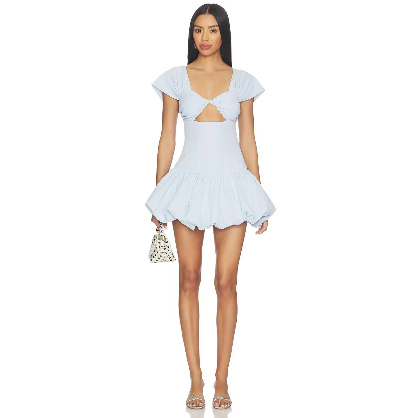 MORE TO COME Adda Mini Dress in Baby Blue