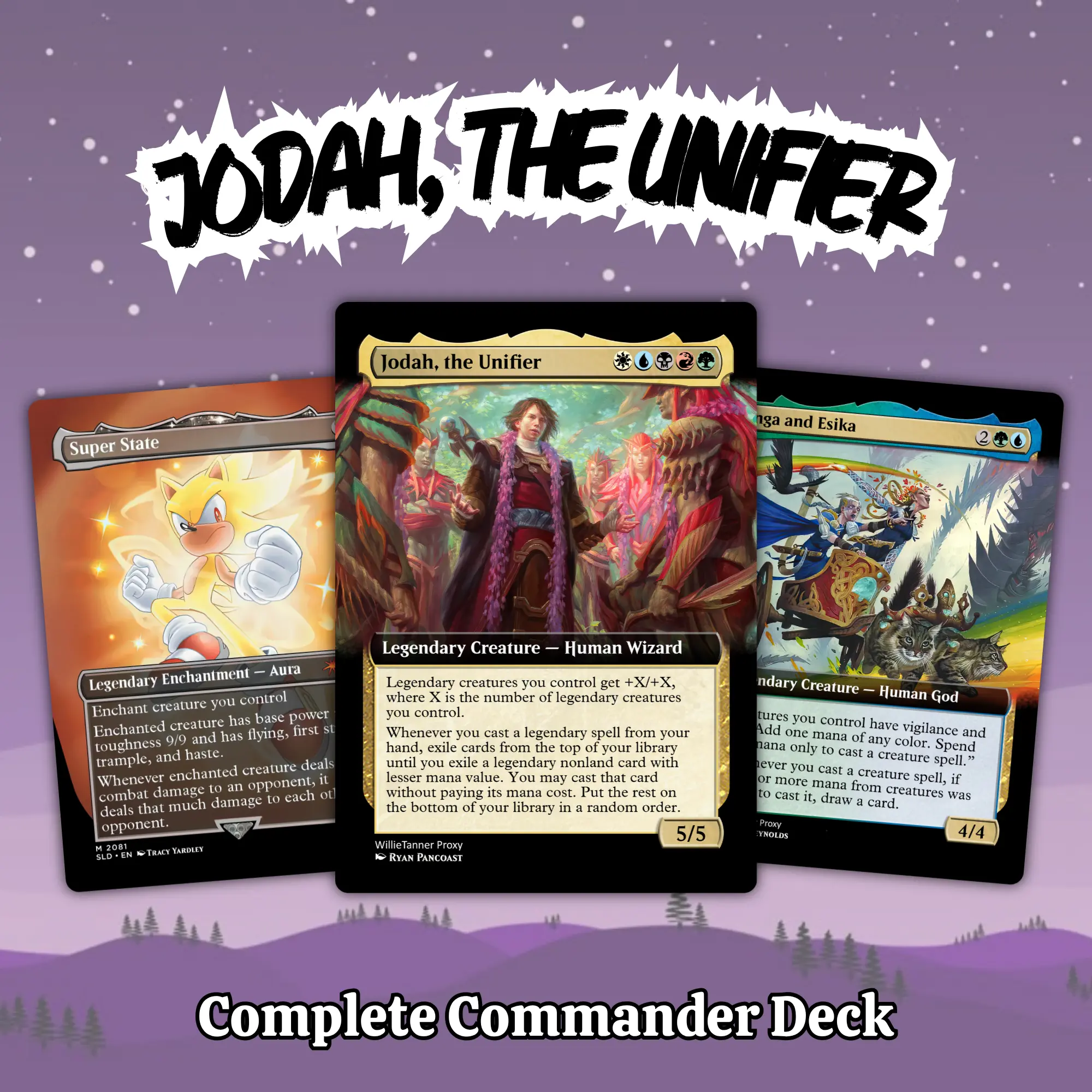 Jodah, the Unifier Commander Deck | Proxy 100 Cards with Tokens | Ready to play | Perfect Gift for Fans and Collectors