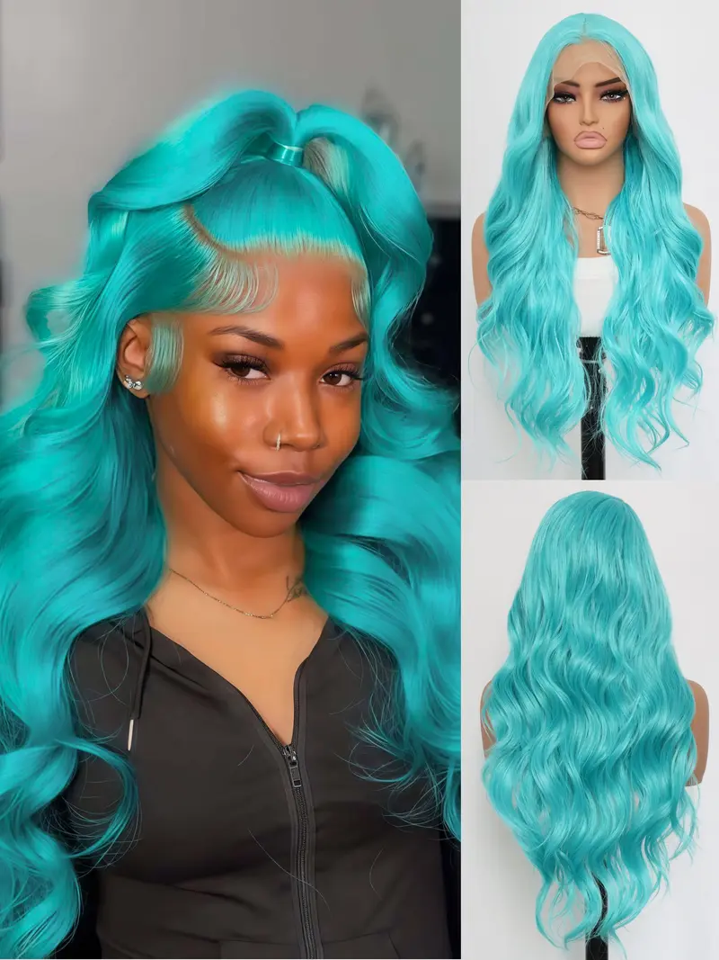 teal body wave wig - TikTok Shop display picture 3