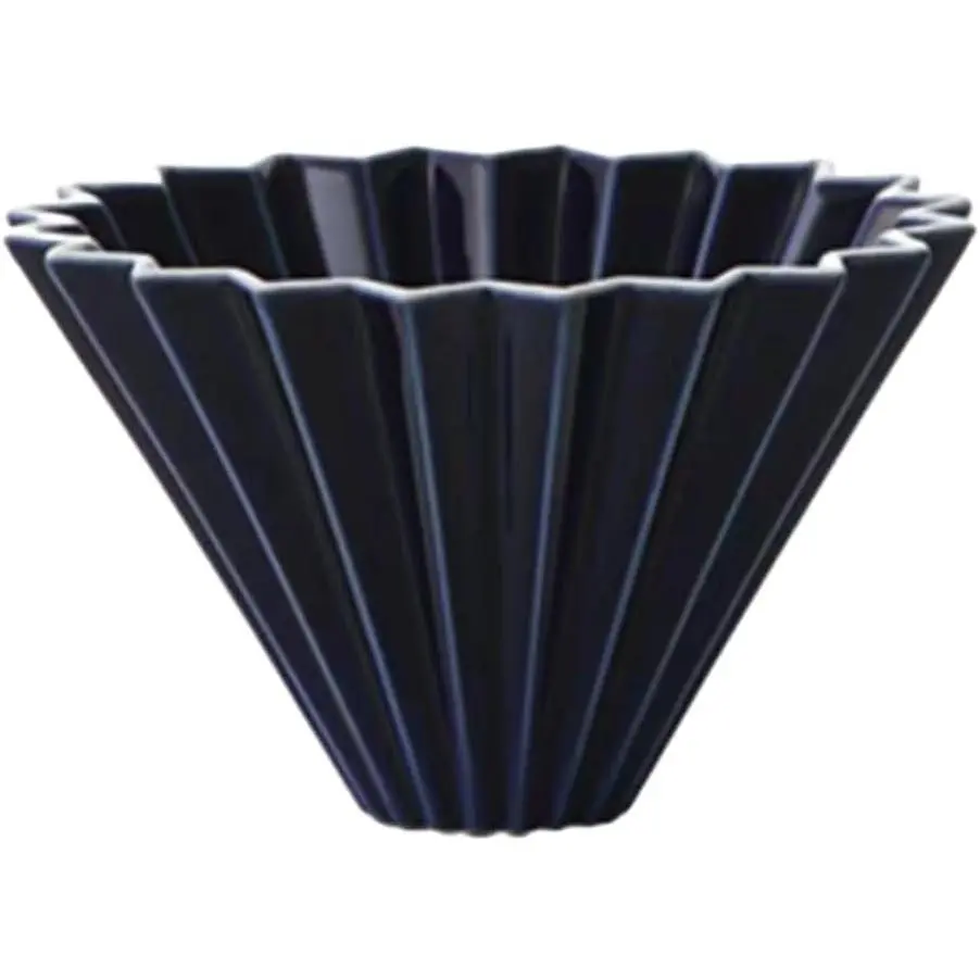 Origami Filter Cup,Ceramic Pour Over Coffee Maker, Non-Electric Pour Over Coffee Dripper, Easy Manual Brew Maker for Home, Cafe, Camping, Coffee Gifts (Black)