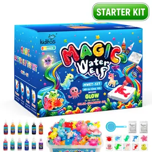 Kiditos Magic Water Elf Kit for Kids, T-Version DIY Aqua Gel Craft Set with Molds, Squishy Water Pets Toy Ages 3+