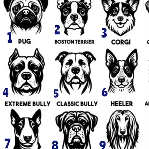 Peek A Boo Dog heads vinyl detail stickers Decor Decorative Ornaments Tiles Sticker vehicle decor