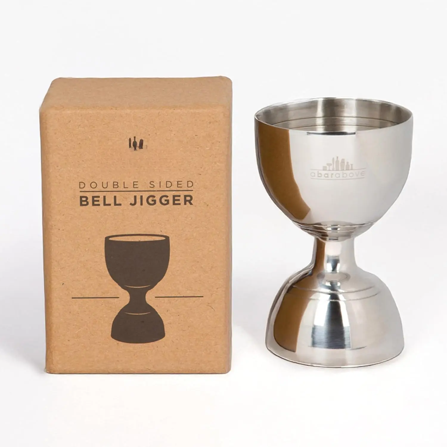 Bell Jigger, 304 Stinless Steel Double Cocktil Jigger with 10 Internl Mesurements, Hevy Duty Professionl Br Tool for Brtending, Stinless Finish,  Design, 1 Pck