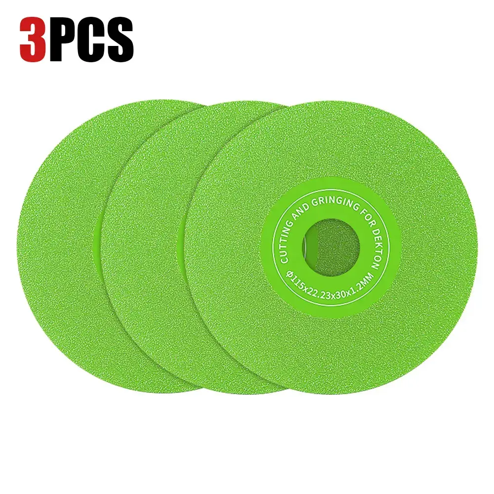LOZLIN 3PCS 115mm Diamond Saw Blades with Chamfered Porous Design, Abrasive Disc for Circular Cutting Grinding, Multi-Purpose Tile & Marble Power Tool Accessory, Father's Day Gift Option, Circular Cutting Grinding Discs, Cutting And Grinding