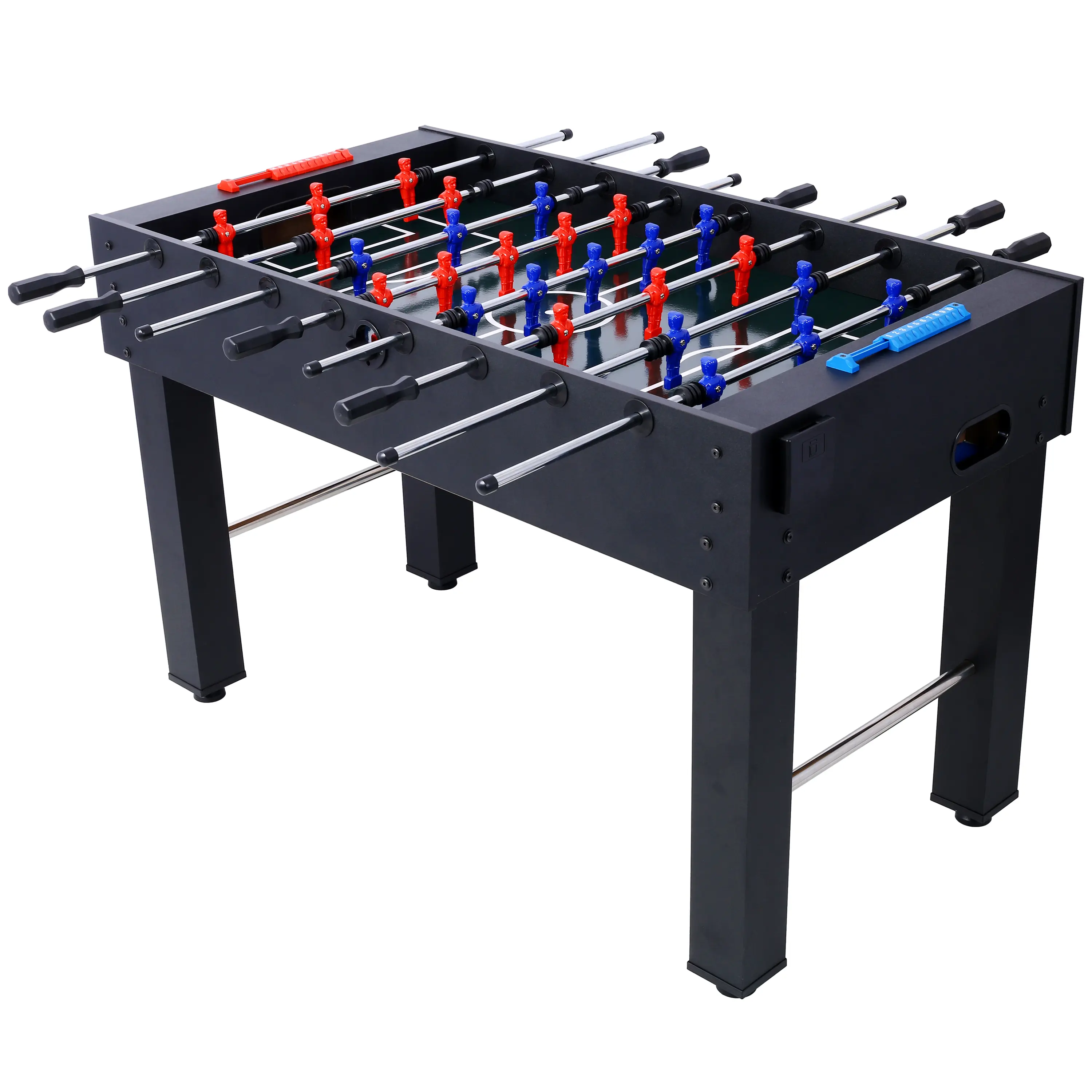 Dreamzon 54-Inch Wood Hurricane Foosball Table - Light Cherry Finish Commercial Office Furniture with Analog Score, 54in L x 27in W x 35in H, Adjustable Levelers, E-Z Spin Bearings, Free Black Accessories, Superior Durability, Sports, Game Rooms