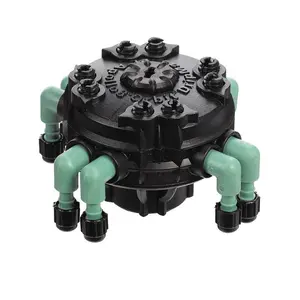 2-Pack 67000 Adjustable Flow 8-Port Drip Irrigation Manifold for 1/4 Inch Tube - Customized Watering for Your Garden