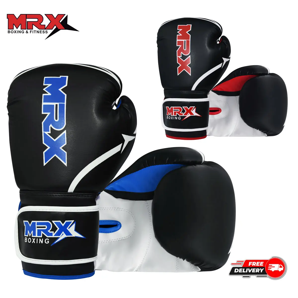 MRX Combat Synthetic Leather Punching Gloves for Adults & Junior, Protective Training Gear with Secure Back Strap for a Firm Punch
